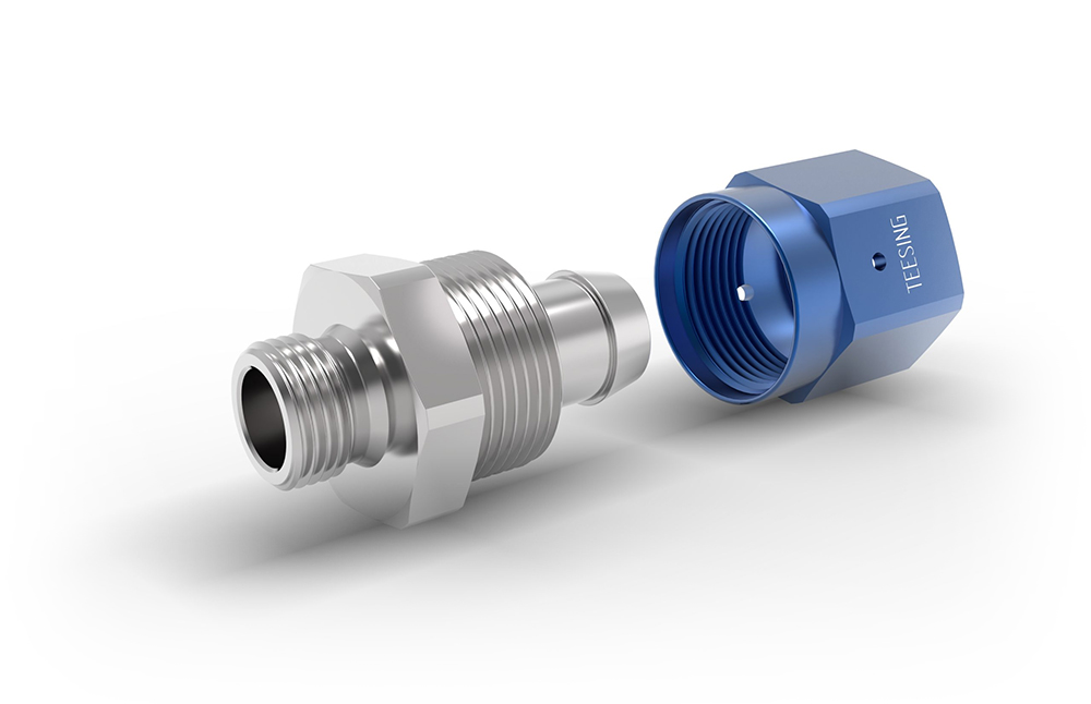 Aluminium fittings to prevent galvanic corrosion in thermal managment systems.